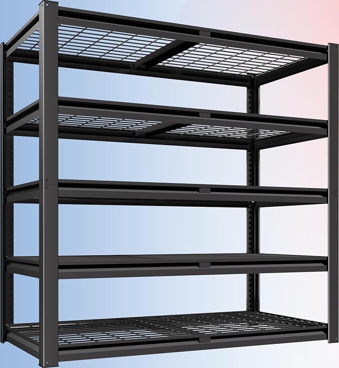 PrimeZone 72" H Heavy Duty Garage Shelving 2500 LBS 5 Tier Heavy Duty Storage by PrimeZone