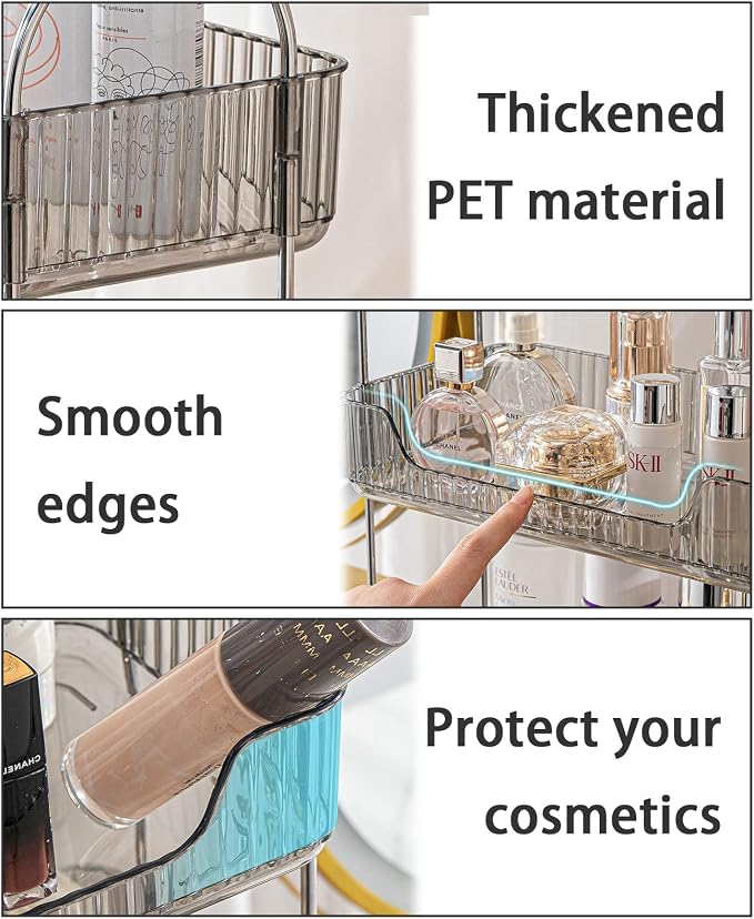 shuang qing 3 Tier Bathroom Counter Organizer Countertop Storage, Cosmetics - Image 4