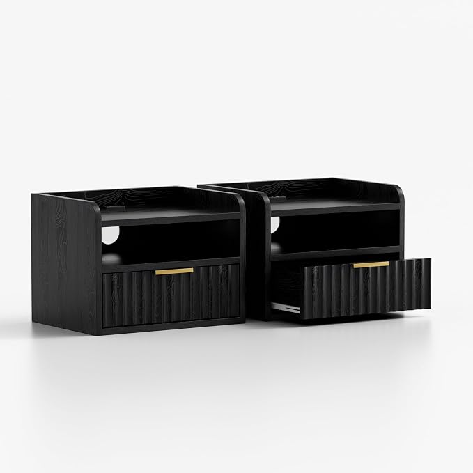 Fluted Floating Nightstands Set of 2 - Image 6