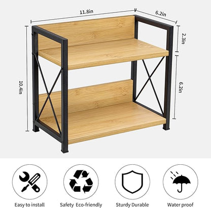 Giikin Countertop Shelf Organizer, 2 Tier Kitchen Spice Rack Organizer - Image 4