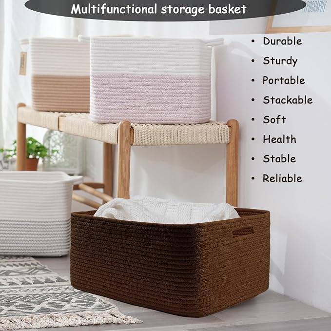 COMFY-HOMI 2 pcs Large Storage Baskets - Image 5
