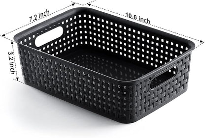 Plastic Storage Baskets, Small Pantry Organization and Storage Bins, Household - Image 3
