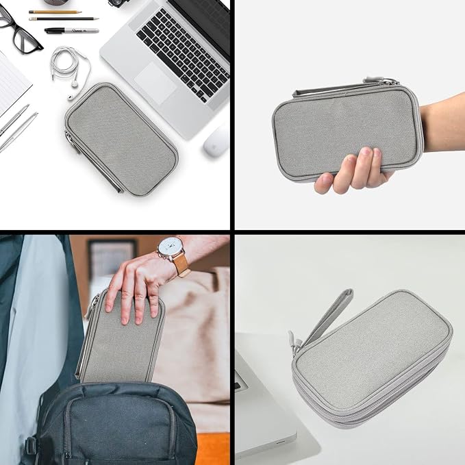 CAOODKDK Electronic Organizer Bag, Waterproof Portable Electronic Organizer - Image 7
