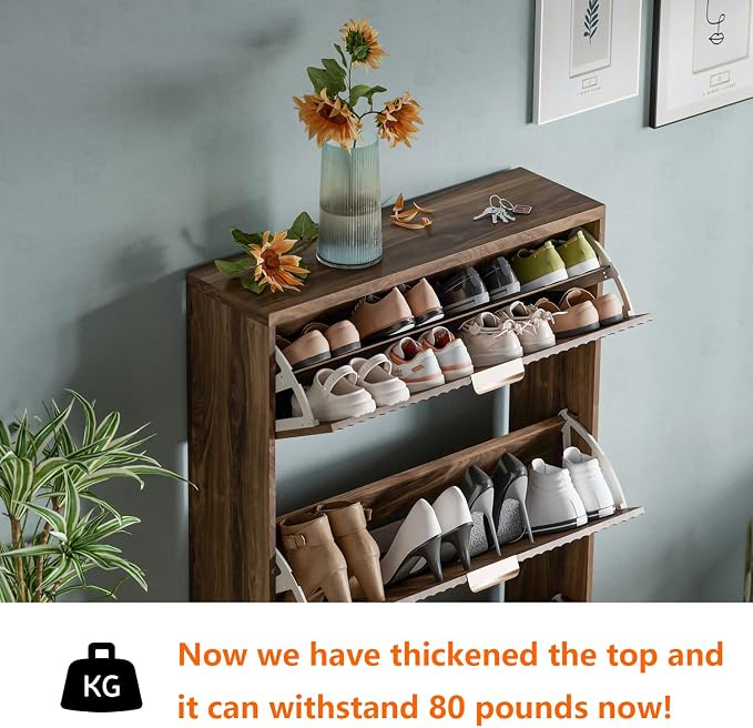 Shoe Cabinet Storage, Modern Freestanding Organizer - Image 3