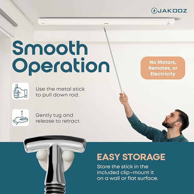 Retractable Ceiling Mounted Clothes Drying Rack - Image 5