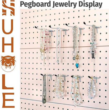 HUHOLE Pegboard Hooks 6 Inch 50PC, Ideal Garage Organization, Wall Storage Tool - Image 5