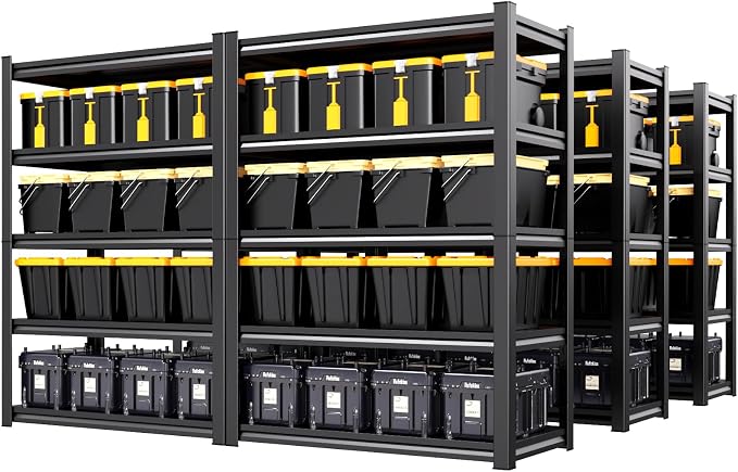 Set of 6 Heavy Duty Garage Shelving, 71.2" Hx46 Wx20 D, Adjustable Storage by AOAORGG
