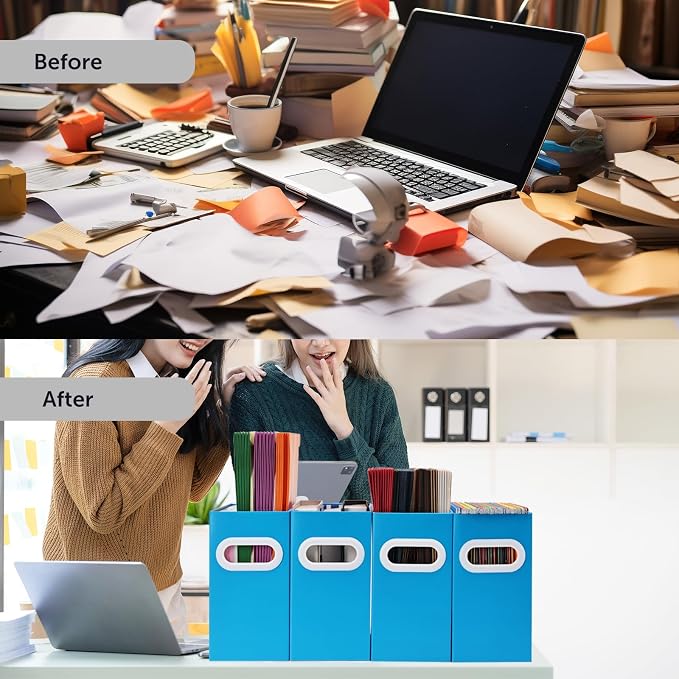 Hanging File Organizer, Cardboard File Folder Organizer - Image 5