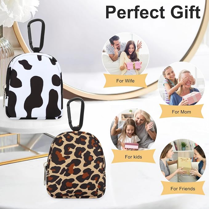 Mini Coin Purse, Keychain Zip Wallet Card Holder | Water-repellent ripstop nylon - Image 7