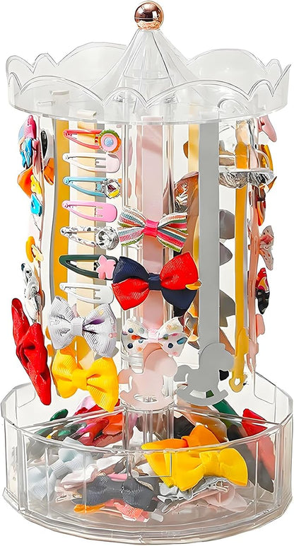 Clear Acrylic Hair Bow Holder, 360 Rotating, 3 Drawers | Clear acrylic by RHONZHAO