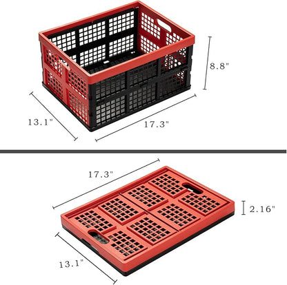 Eslite 34L Large Plastic Folding Storage Crates, Collapsible Crates - Image 4