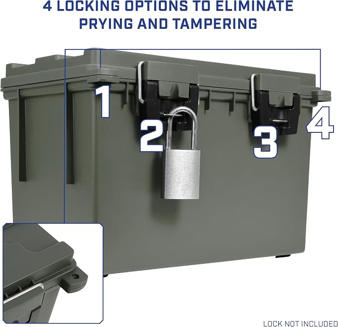 Sheffield XL Ammo Box Made in USA, Stackable Lockable Ammo Storage Box | 2 Pack - Image 6
