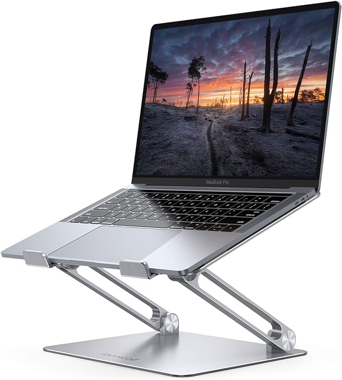 Lamicall Adjustable Laptop Stand, Portable Laptop Riser, Aluminum Laptop Stand by Lamicall