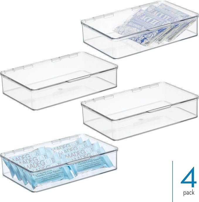 iDesign Plastic Stackable Hinged-Lid Storage Box - Image 2