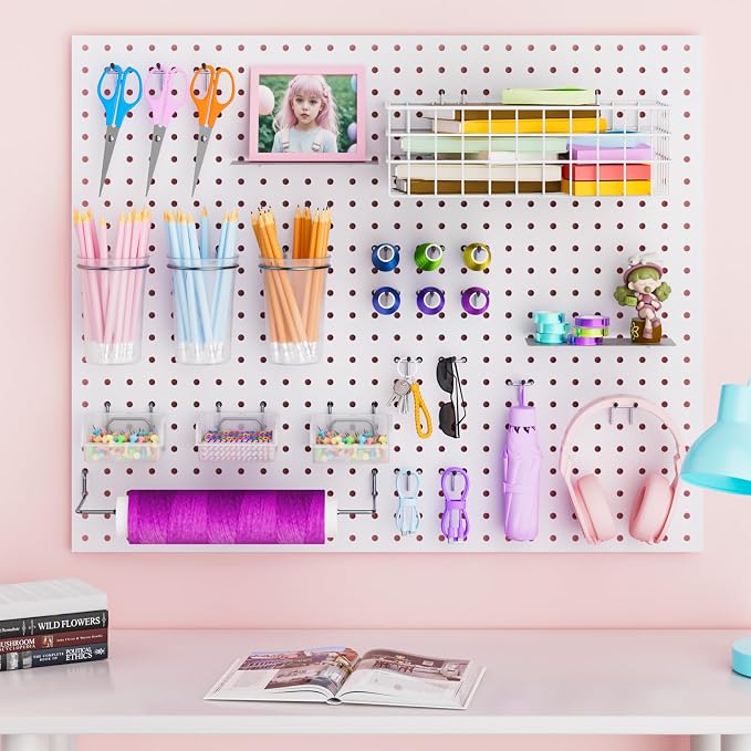 INCLY 30PCS Peg Board Organizer Accessories Kit, Pegboard Hooks Assortment - Image 7