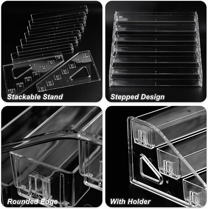 SUTOKAKA 7-Tier Clear Acrylic Nail Polish Organizer Stand | 7-tier clear - Image 6