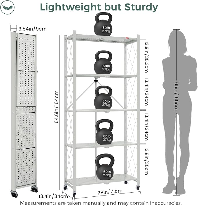 DEANIC 5 Tier Foldable Storage Shelves - Image 3
