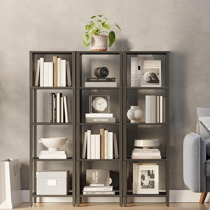 TUTOTAK Bookshelf, 5-Tier Tall Narrow Book Shelf - Image 3