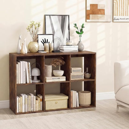 POWERSTONE 6 Cube Storage Organizer Set of 2, 3 Tier Cubby Bookshelf - Image 2