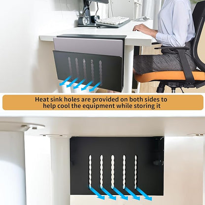 Desk Side Storage, Under Desk Storage, No Drill Steel Hanging Desk Organizer - Image 6