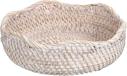 Hipiwe Rattan Key Basket for Entryway Table Handwoven Small Baskets Tray | - Image 8