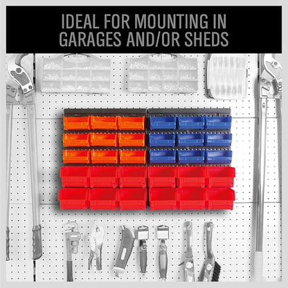 SEDY 30-Bin Wall-Mounted Storage Rack System - Image 4