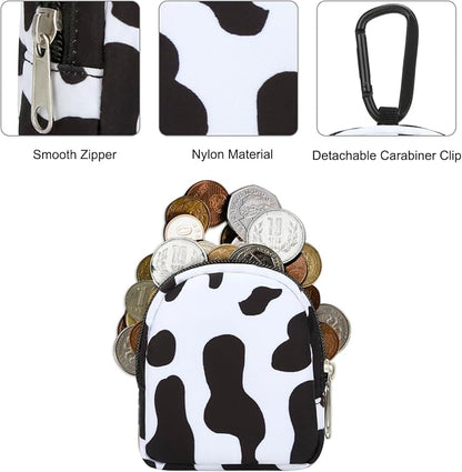 Mini Coin Purse, Keychain Zip Wallet Card Holder | Water-repellent ripstop nylon - Image 4