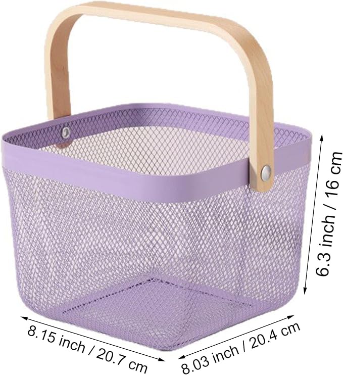 AJIODA Metal Mesh Wire Basket, Small Steel Basket - Image 2
