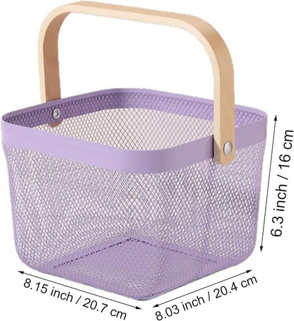 AJIODA Metal Mesh Wire Basket, Small Steel Basket - Image 2