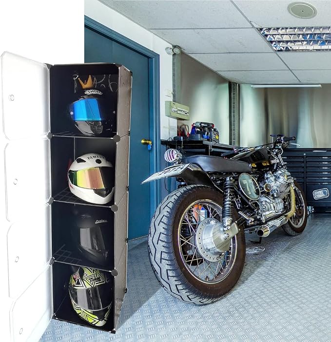 Motorcycle Helmet Storage Rack, Helmet Organize Display Cabinet - Image 3