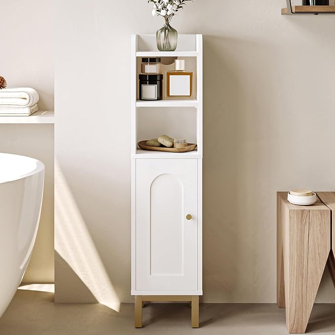 Hzuaneri Bathroom Storage Cabinet, Small Corner Floor Cabinet | Narrow Toilet - Image 8