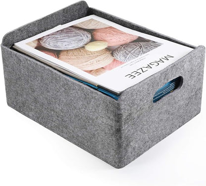 Welaxy Storage Baskets Collapsible Felt Storage bin Foldable Shelf Drawers by Welaxy