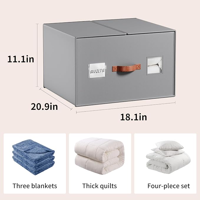 2 Pack comforter Storage Organizers, king&queen size blanket Organizers - Image 2