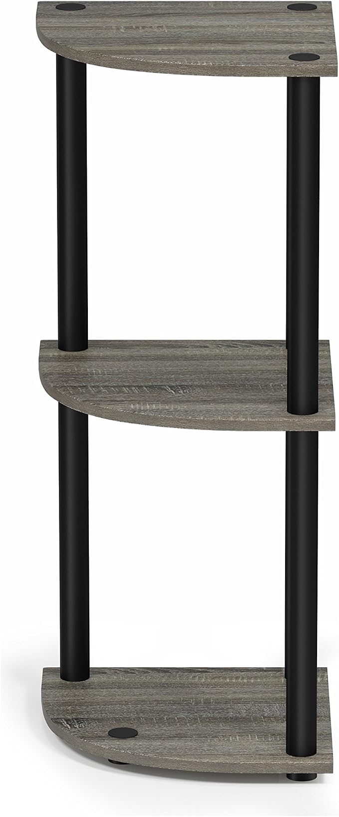 Furinno TURN-N-TUBE Corner Shelf, 3-Tier Corner Bookshelf, Display Storage - Image 5