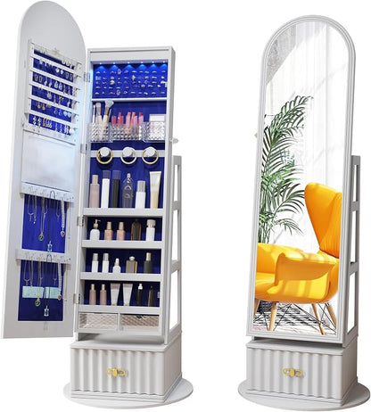 63" Full Length Mirror Jewelry Cabinet by SKKTKT