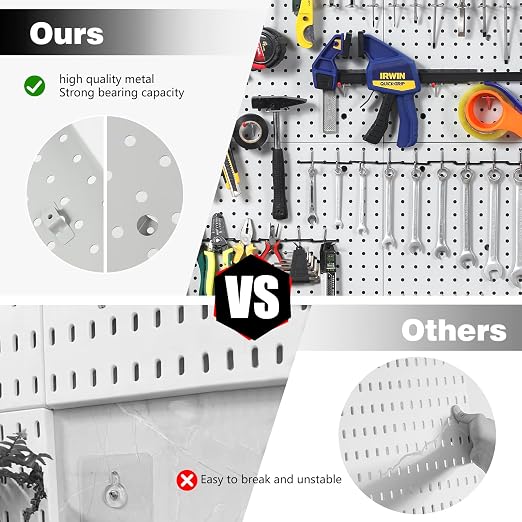 Pegboard Smith 16x16 inch Wall Organizer Pegboard Panels, Workbench Tools - Image 3