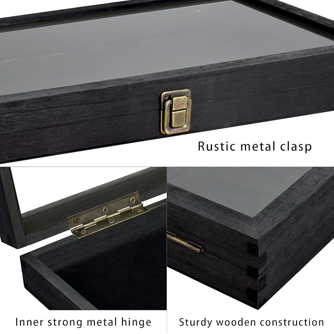 MOOCA Wooden Jewelry Display Case, Pocket Knife Display Case - Image 7