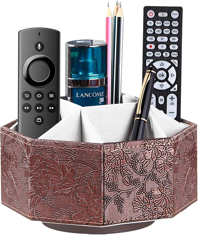 Remote Control Holder, Swivel 9 Rooms Desk Organizer and Decorations by YAPISHI