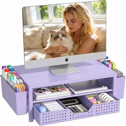 OPNICE Desk Organizers and Accessories, 2-Tier Computer Monitor Stand Riser by OPNICE