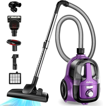 Zefiro Canister Vacuum Cleaner, Bagless Canister Vacuum by Zefiro