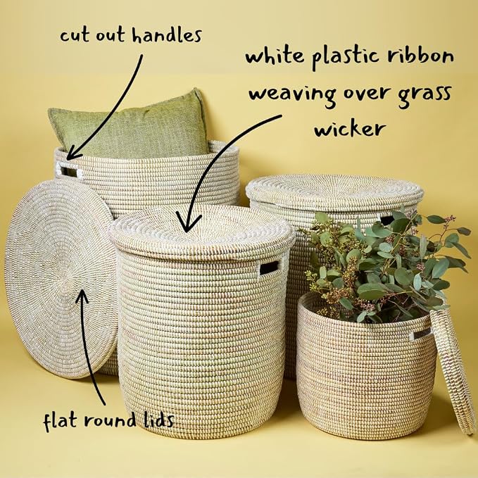 Medium White Storage Basket - Image 5