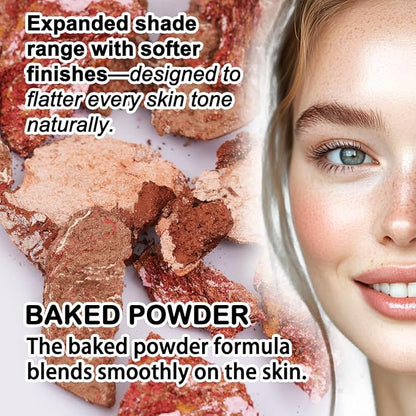 Baked Makeup Palette with Bronzer, Blush Eyeshadows Multi-Purpose Travel Compact - Image 8