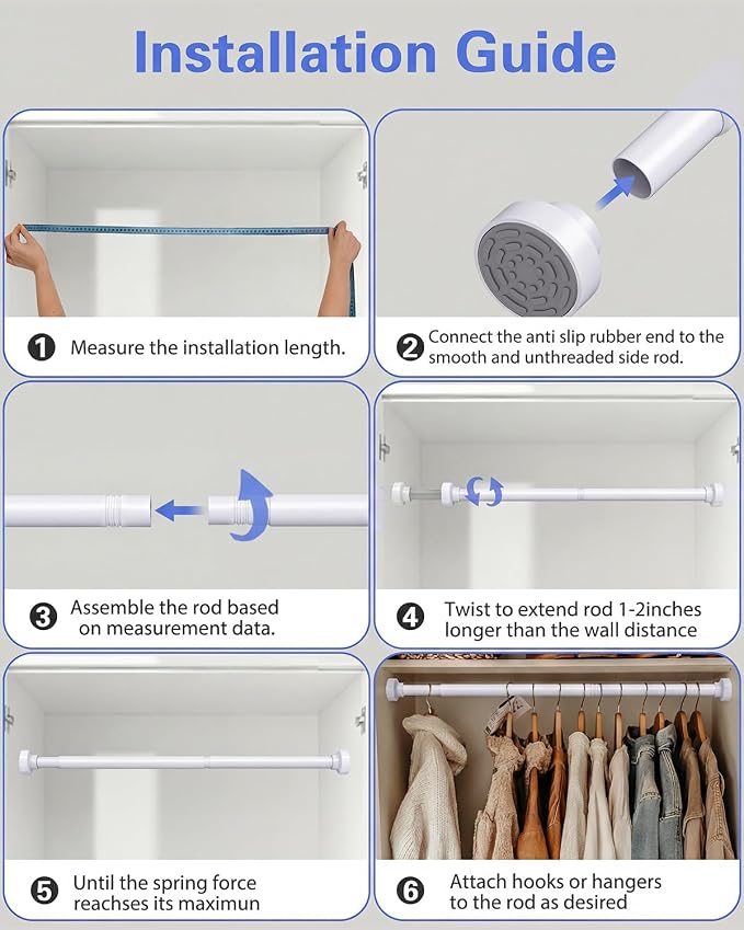 Supforce Closet Rod, No Drill Closet Rod - Image 9