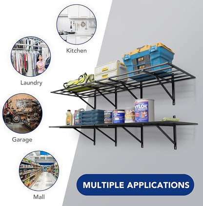 FLEXIMOUNTS 2x6ft Heavy Duty Garage Storage Shelving, 1600lbs Total Weight - Image 6