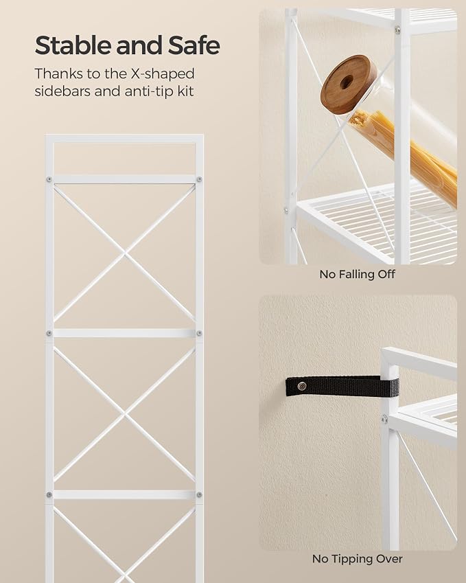 SONGMICS 5-Tier Metal Storage Rack, Shelving Unit - Image 4