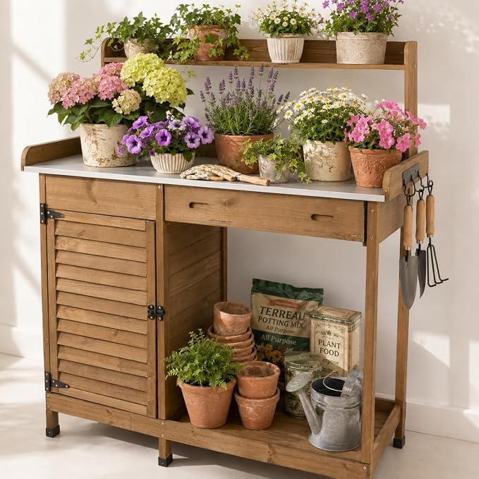 Potting Bench Table Work Bench by MAGAZOOPET