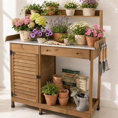 Potting Bench Table Work Bench by MAGAZOOPET