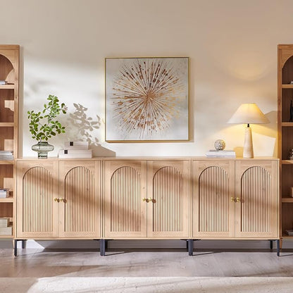 IFGET 92.63" W Modern Arched Sideboard Buffet Cabinet by IFGETEnrichYourLivingSpace