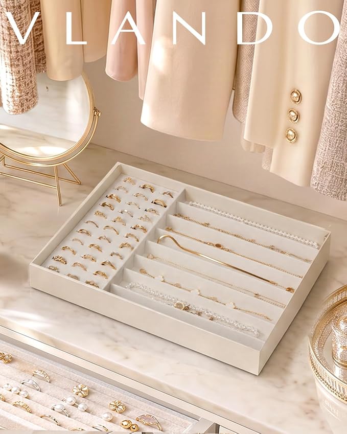 VLANDO Stackable Jewelry Tray, Drawer Organizer - Image 2