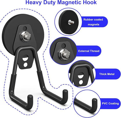 Heavy Duty Storage Magnetic Utility Hooks Large Garage Magnet Hooks - Image 2